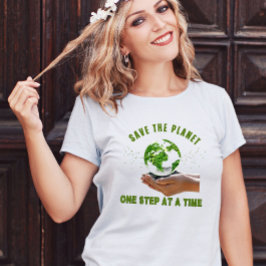 Camiseta Sustentabilidade ambiental "Salvar o planeta"