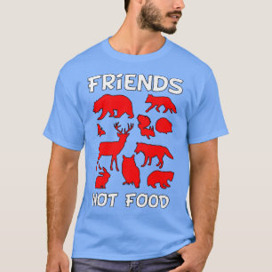 Camiseta Sustentabilidade Crianças Vegan Amigos Não Comida