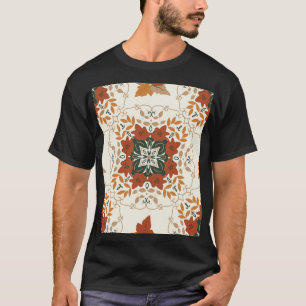 Camiseta Susurros de Outono: Mistura Geométrica Floral