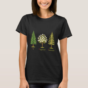Camiseta Sutil Abeto Dogwood Tamarack Árvores Anti Trump Na