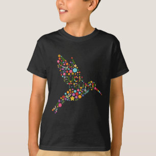 Camiseta Sutil Anti Trump Floral Hummingbird Mensagem Ocult