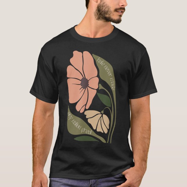 Camiseta Sutil Boho Flores Anti Trum P Liberal Protesto Re (Frente)