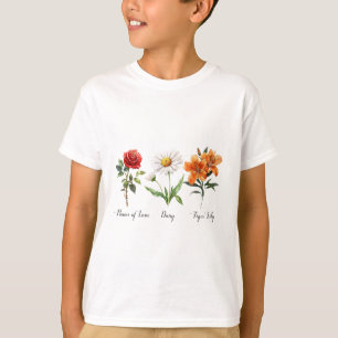 Camiseta Sutil Floral Anti Trump Flor De Amor Margarida Tig