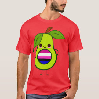 Camiseta Sutil Genderfluido Avocado genderfluido gênio abac