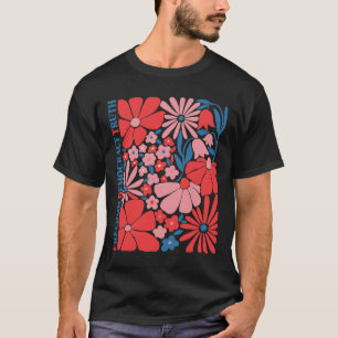 Camiseta Sutil Liberdade Democracia Verdade Boho Floral 4 d