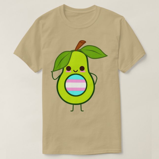 Camiseta Sutil transgênero Avocado transgênero abacate tra (Frente do Design)