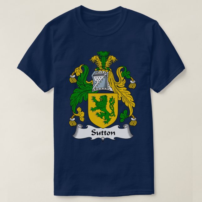 Camiseta Sutton Coat of Arms Family Crest  (Frente do Design)
