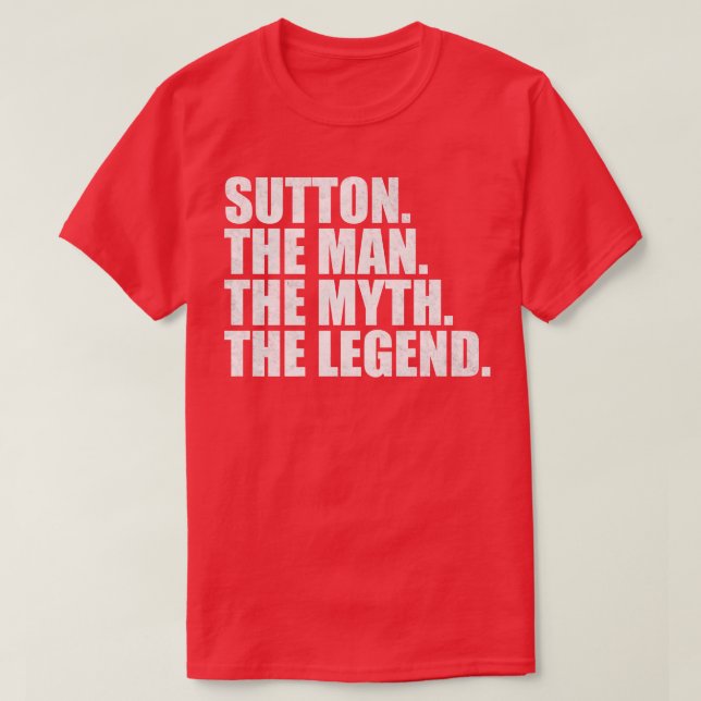 Camiseta Sutton Nome Sutton Nome próprio Sutton (Frente do Design)