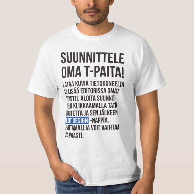 Camiseta Suunnittele oma T-paita / miesten paita (Frente)