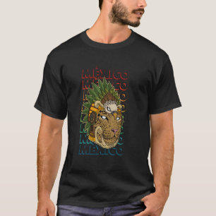 Camiseta Suvenir militar nacional México antiquado ocelote