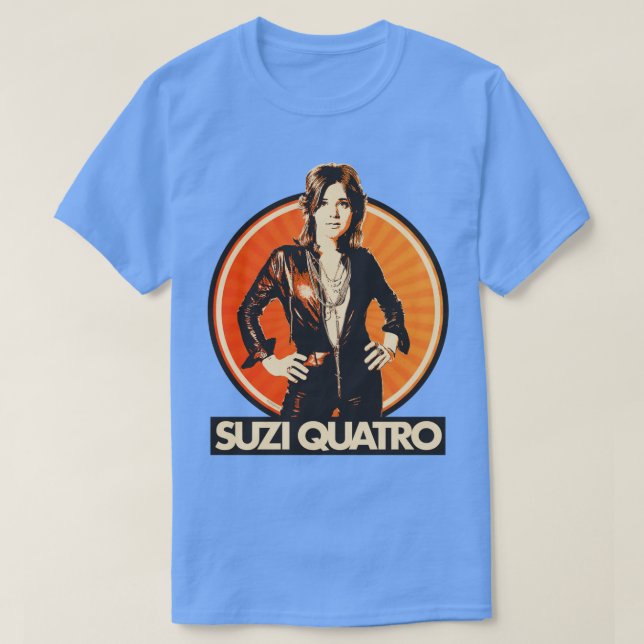 Camiseta Suzi Quatro 70 Glam Rock (Frente do Design)