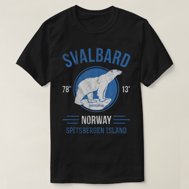 Camiseta Svalbard Norway Árctico Círculo Polar Bear T-Shirt (Frente do Design)