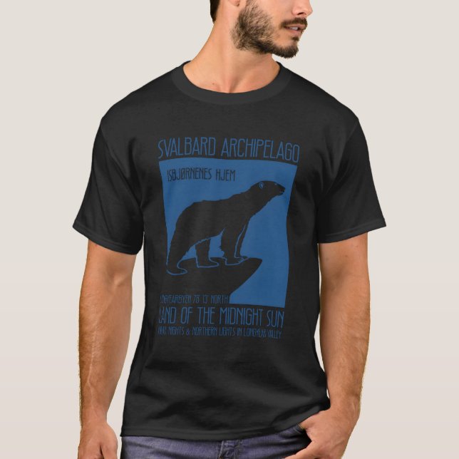 Camiseta Svalbard Norway Polar Bear - Longyearbyen Spitsber (Frente)