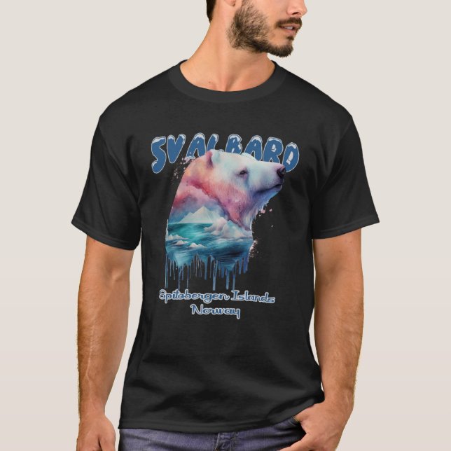 Camiseta Svalbard Norway Spitsbergen Polar Bear Norte Li (Frente)