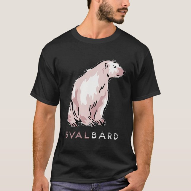 Camiseta Svalbard O Círculo Polar Urso Ártico, Noruega (Frente)
