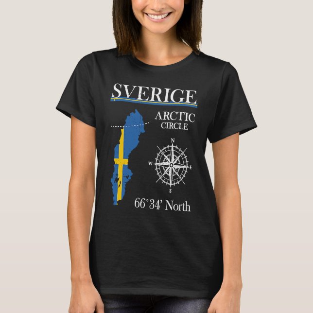 Camiseta Sverige Arctic Circle  Adventure  Sweden Swedish F (Frente)
