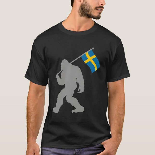 Camiseta Sverige Ou Bandeira Sueca Na Bandeira Da Suecia (Frente)