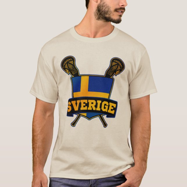 Camiseta Sverige Suecia Lacrosse (Frente)