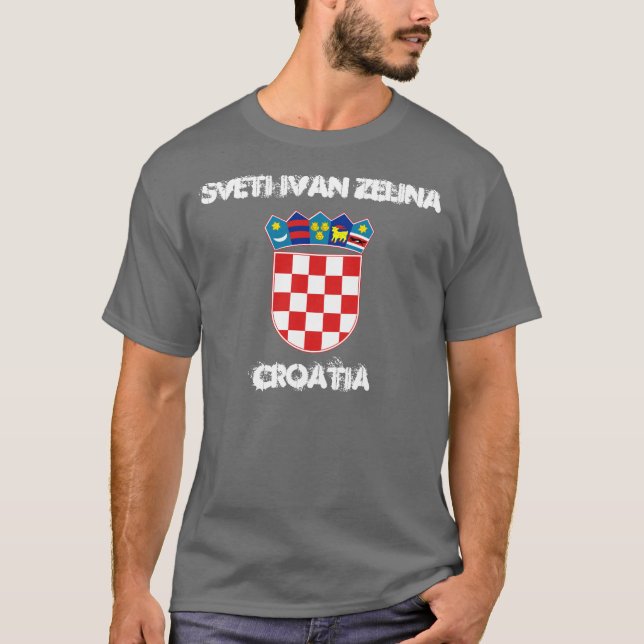 Camiseta Sveti Ivan Zelina, Croácia com casaco de armas (Frente)