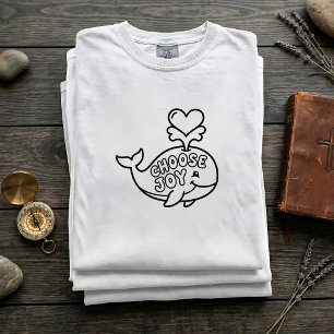 Camiseta SVG Baleia Escolha Alegria para Crianças