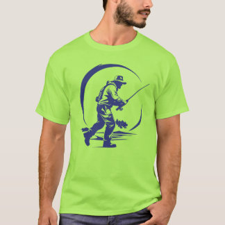 Camiseta SVG Personalizado Pescador de Mosca e Vara