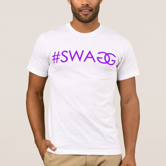 Camiseta #SWAGG (roxo) (Frente)