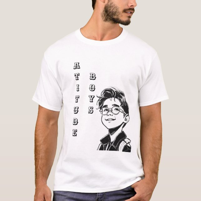 Camiseta Swagger in Style: Attitude Boys T-Shirt Collection (Frente)