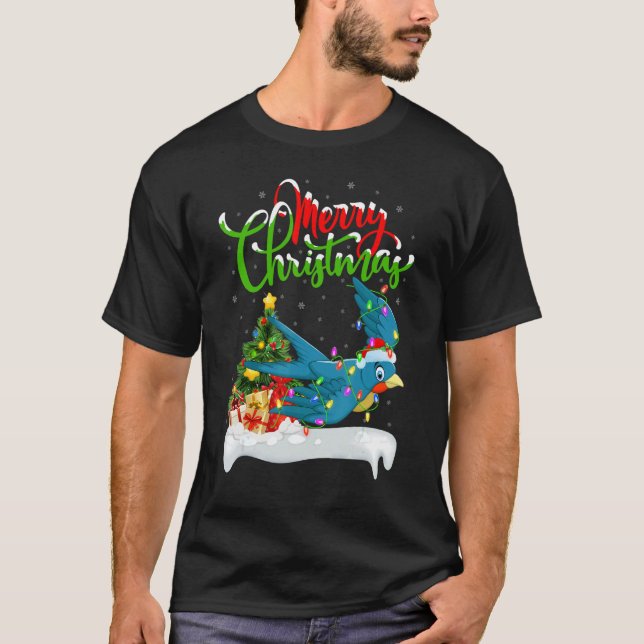 Camiseta Swallow Bird   Xmas Decorations Santa Swallow Chri (Frente)