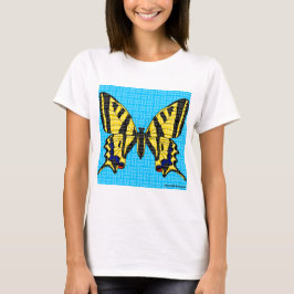 Camiseta Swallowtail (branco) - Camisa-T básica feminina