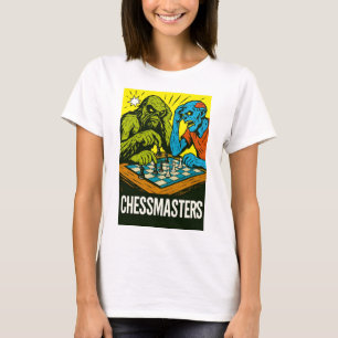 Camiseta Swamp Man dan Zombie toca xadrez - Pop Art clássic