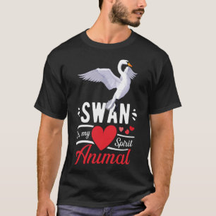 Camiseta Swan é o meu espírito de animal apaixonado, o garo