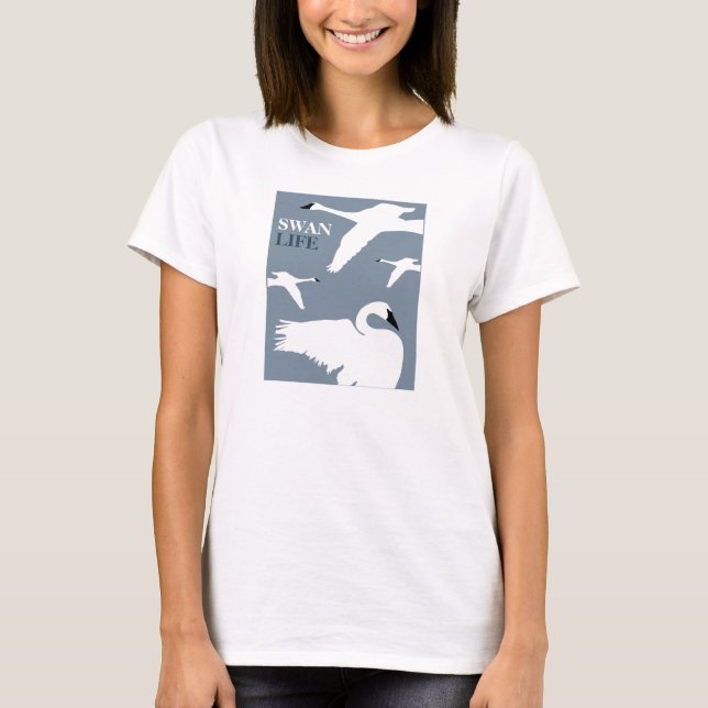 Camiseta Swan Life, Elegante Swan (Frente)