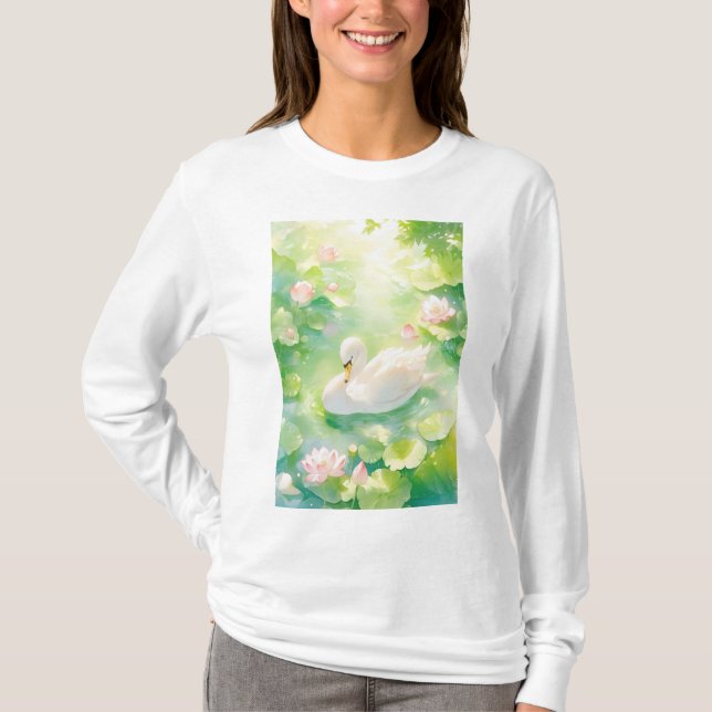 Camiseta Swan Lotus Pond (Frente)