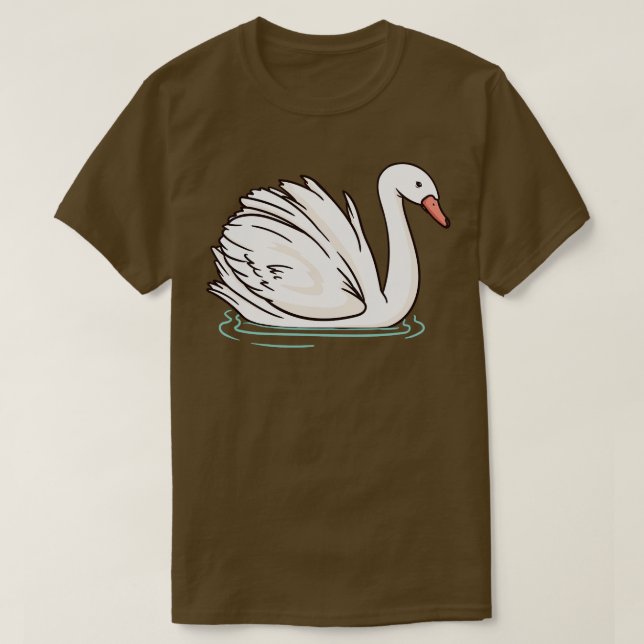 Camiseta Swan Waterbird (Frente do Design)
