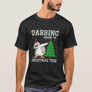 Camiseta Swans Santa Hat Dabbing na árvore de Natal