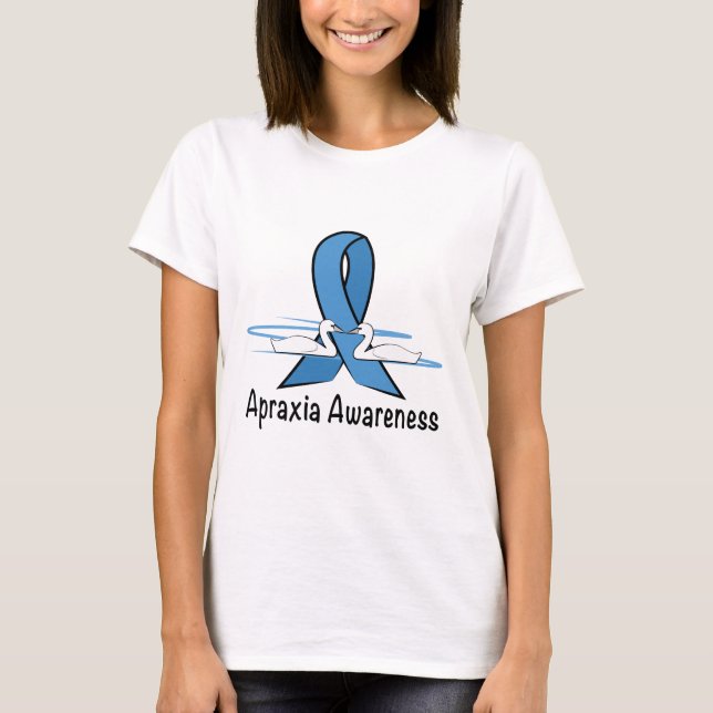 Camiseta Swaps e Faixa de Opções de Consciência da Apraxia (Frente)