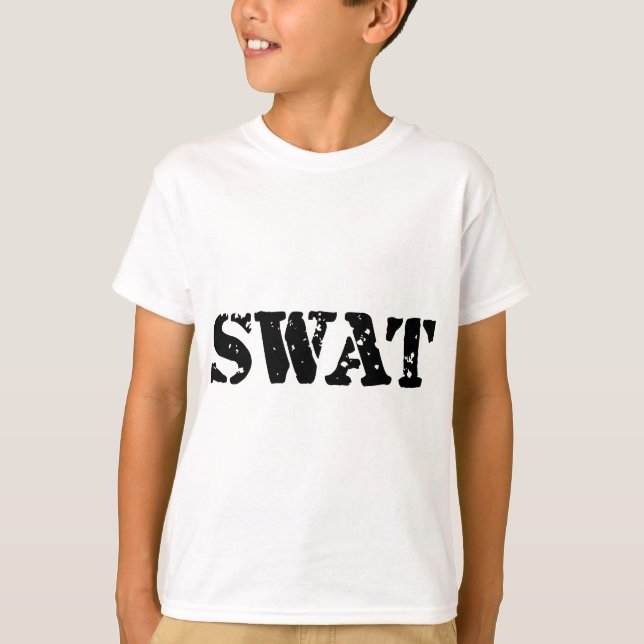 Camiseta SWAT Equipe de Diversão Polícia Costume Adultos (Frente)