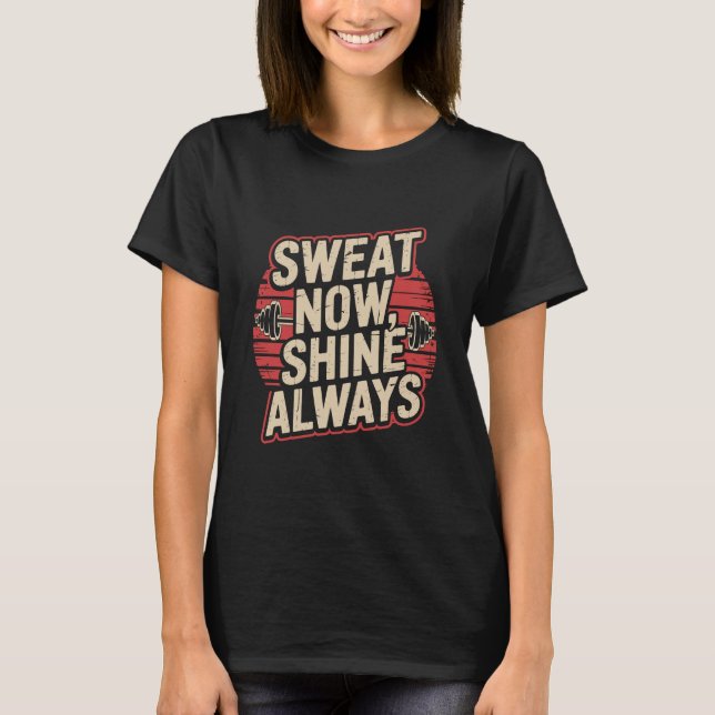 Camiseta Sweat Now Shine Always Retro Sunset Badge (Frente)