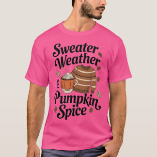Camiseta Sweater Weather Pumpkin Spice Oversized