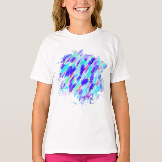 Camiseta Sweatshirt do caos colorido (Frente)