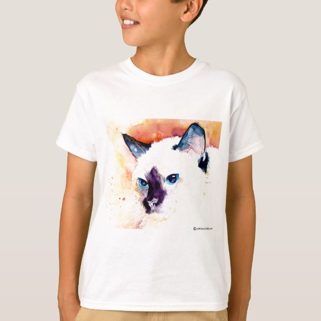 Camiseta Sweatshirt Jovem SIAMESE CAT (Frente)