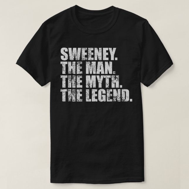 Camiseta SweeneySweeney Family name Sweeney sobrenome Sween (Frente do Design)