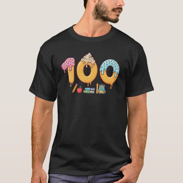 Camiseta Sweet 100 Days of School Ice Cream Celebration  (Frente)