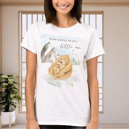 Camiseta Sweet Beige Mountain Watercolor Bear Hug