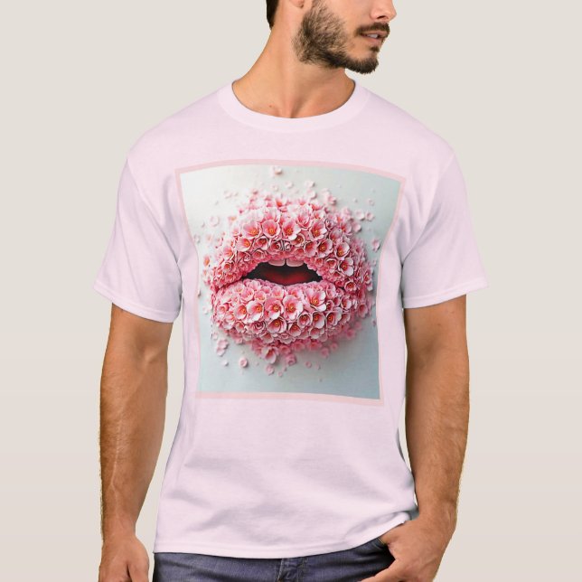 Camiseta Sweet Bloom Lábios Art (Frente)