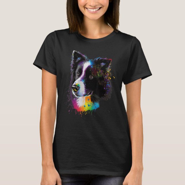 Camiseta Sweet Border Collie Dog Portrait_6 (Frente)