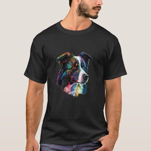 Camiseta Sweet Border Collie Dog Portrait_7 (Frente)