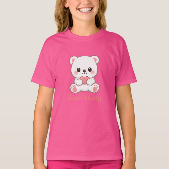 Camiseta Sweet & Cozy Bear Kids T-Shirt (Frente)