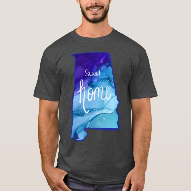 Camiseta Sweet Home Alabama made from Original Alcohol Ink  (Frente)