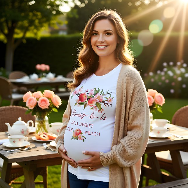 Camiseta Sweet Little Peach Mommy (Criador carregado)